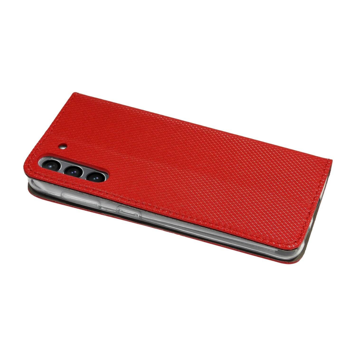 Buch Tasche "Smart" für SAMSUNG GALAXY S23 ULTRA Handy Hülle Etui Brieftasche mit Standfunktion, Kartenfach Rot