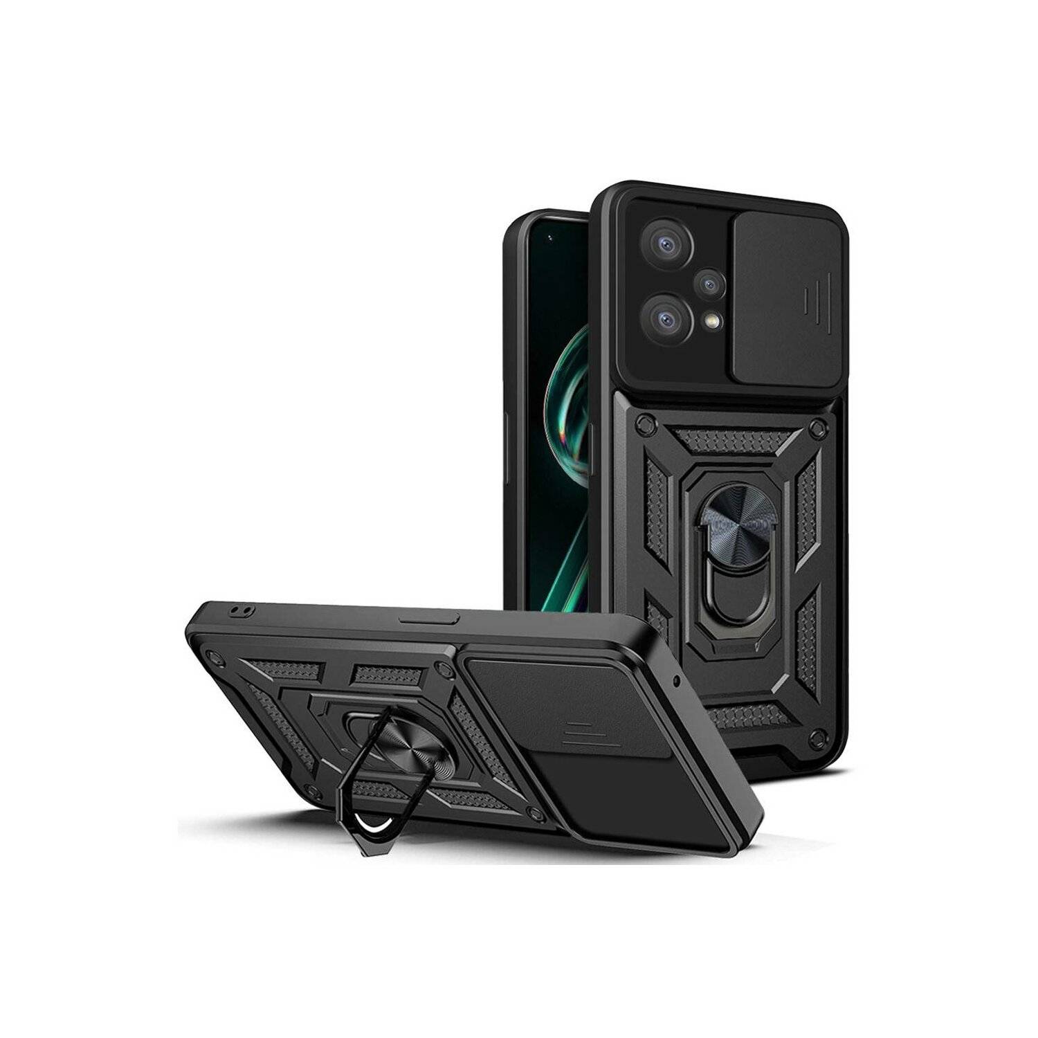 CamShield Armor Hülle kompatibel mit Samsung Galaxy S23 FE Case Kameraschutz Ringhülle Halter Stoßfest