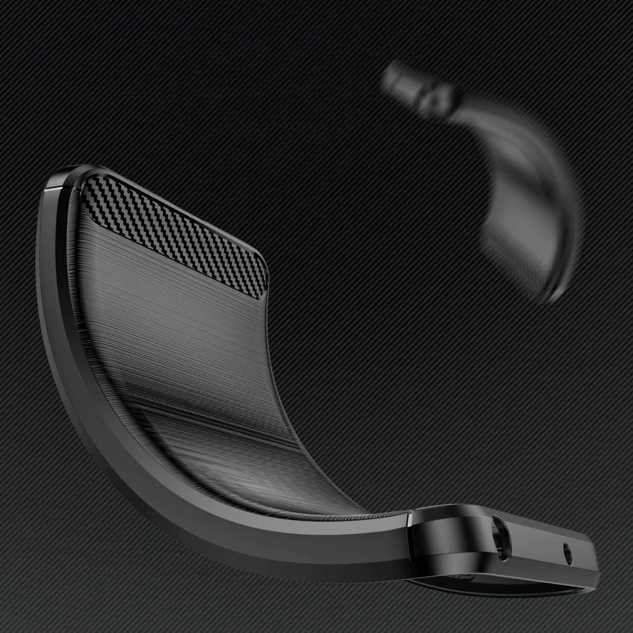 Carbon Case für Samsung Galaxy A24 4G flexible Silikon Carbon Hülle schwarz