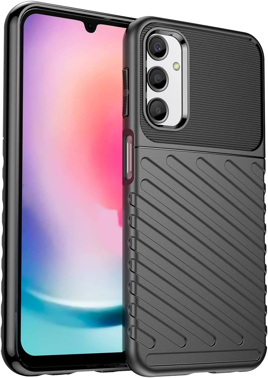 Thunder Case Hülle für Samsung Galaxy A24 4G Silikon Armor Case schwarz