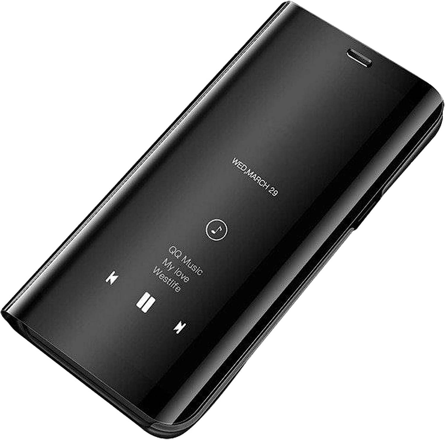 Clear View Case Hülle für Samsung Galaxy A24 4G Flip Cover schwarz