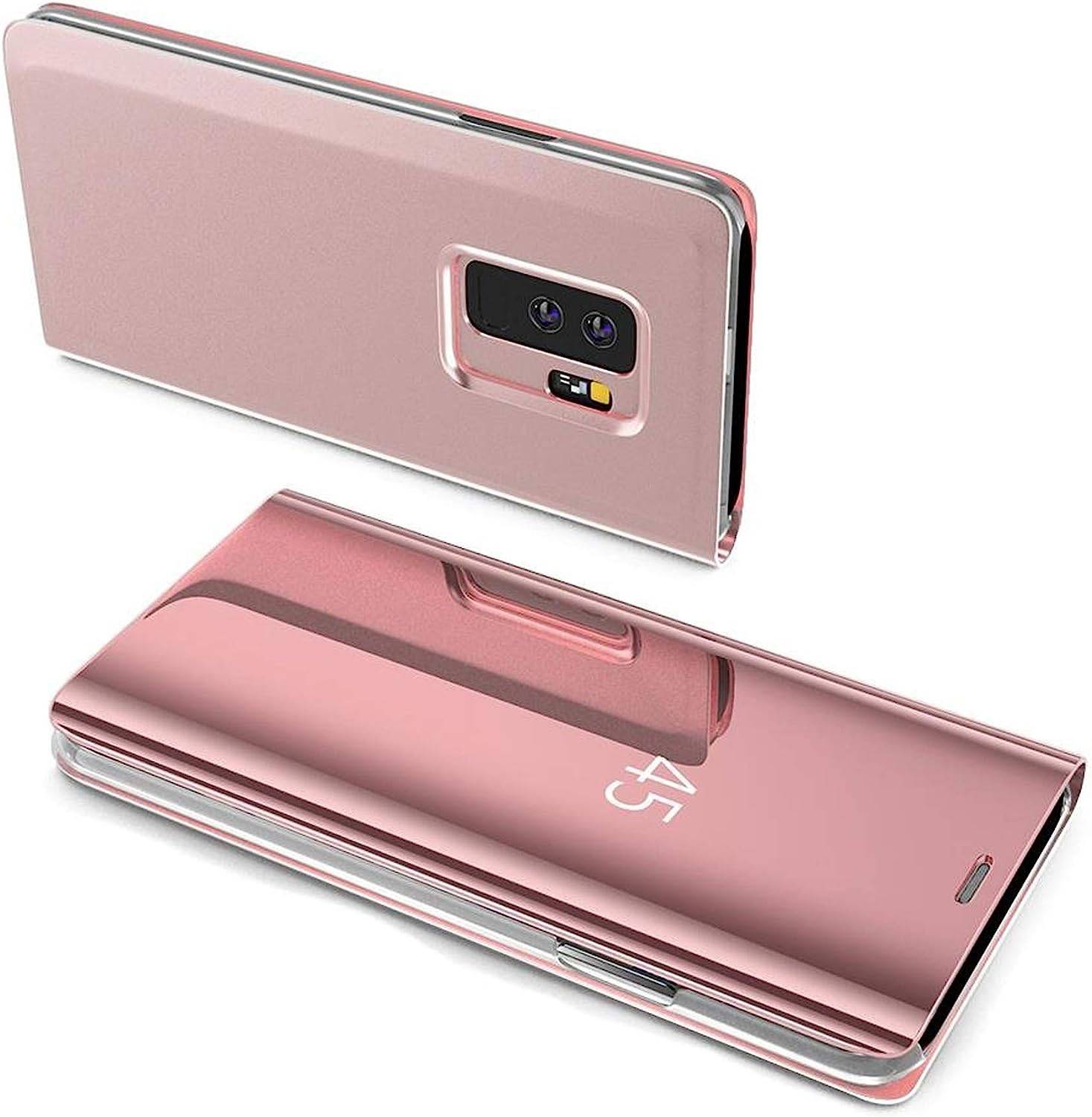 Clear View Case Hülle für Samsung Galaxy A24 4G Flip Cover rosa