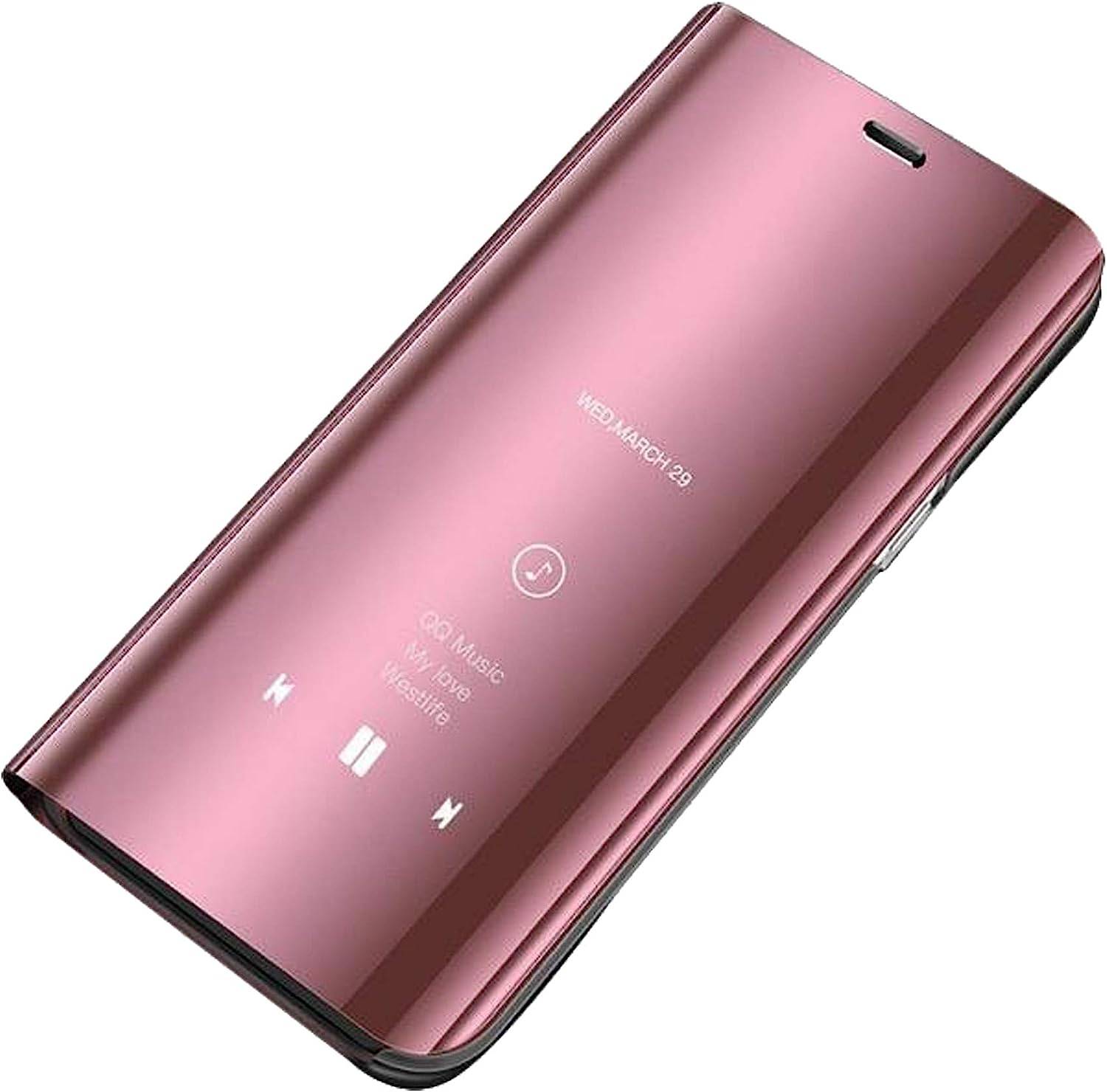 Clear View Case Hülle für Samsung Galaxy A24 4G Flip Cover rosa