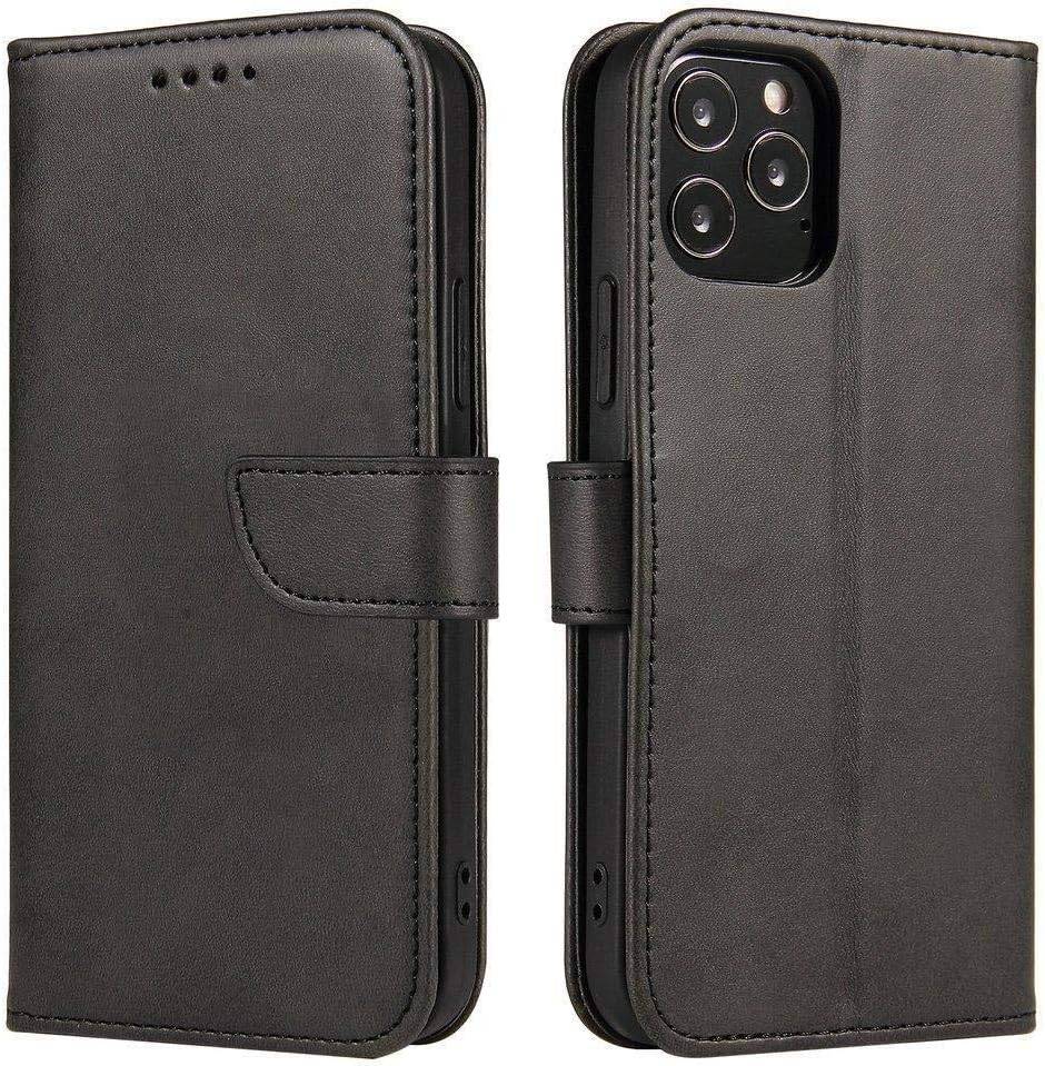Magnethülle für Motorola Moto G73 Hülle mit Flip Wallet Ständer schwarz