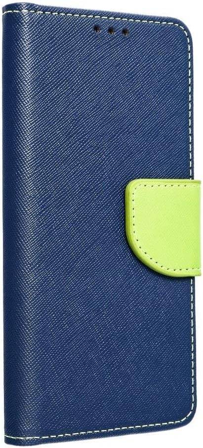 Buch Tasche "Fancy" für SAMSUNG GALAXY A34 5G Handy Hülle Brieftasche mit Standfunktion, Kartenfach Blau-Grün