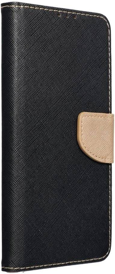 Fancy Hülle für SAMSUNG GALAXY A54 5G Etui mit Standfunktion, Kartenfach Schwarz-Gold