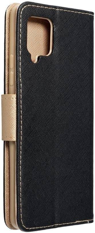 Fancy Hülle für SAMSUNG GALAXY A54 5G Etui mit Standfunktion, Kartenfach Schwarz-Gold