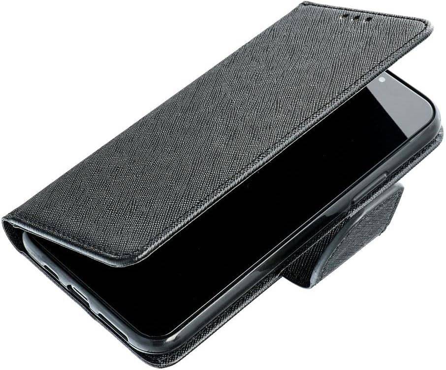Fancy Hülle für Huawei Nova Y70 Handy Hülle Brieftasche mit Standfunktion, Kartenfach Schwarz