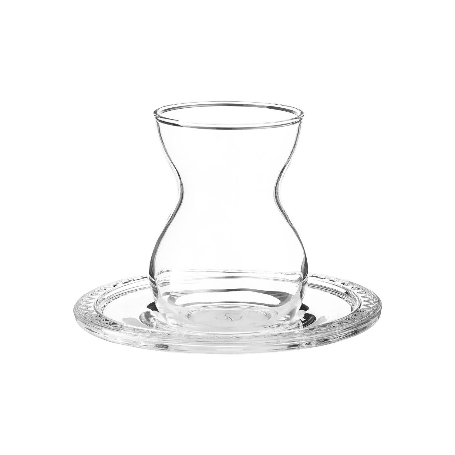 Pasabahce 6er Untertassen Cay Tabagi transparent
