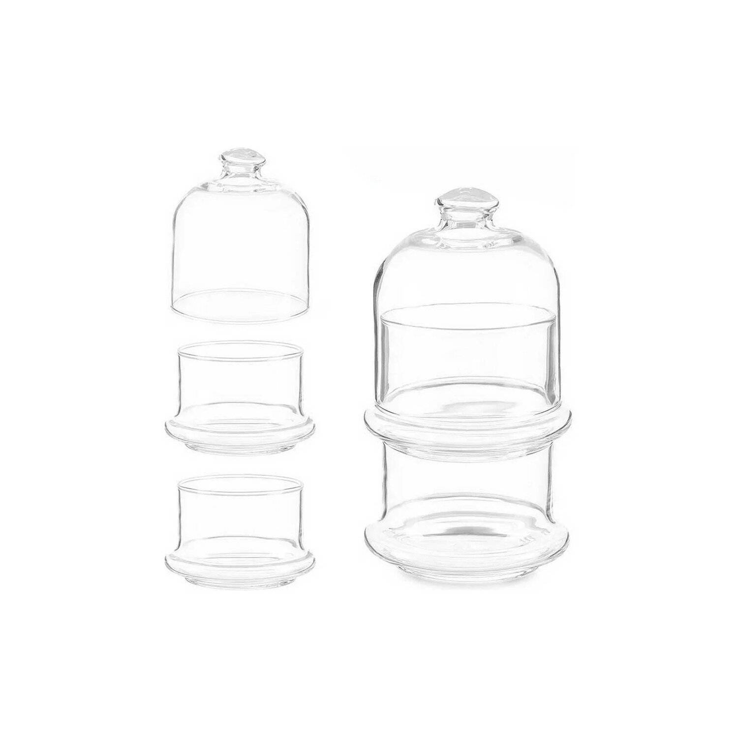 Pasabahce Villa Patisserie 9x16,5x9cm Glas 2er Schalen transparent