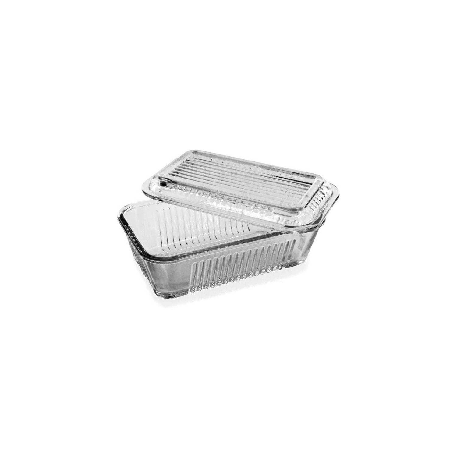 Pasabahce Dajar Butterdose, 17 cm x 10 cm Transparent