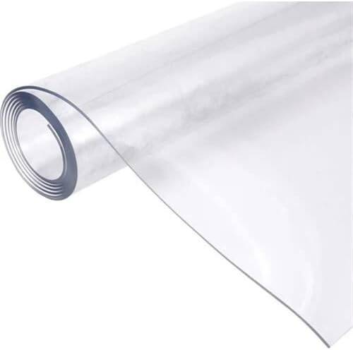 Tischfolie 1.7mm Tischdecke 60cm 100 cm Schutzfolie Tischschutz Tischmatte PVC transparent klar abwaschbar