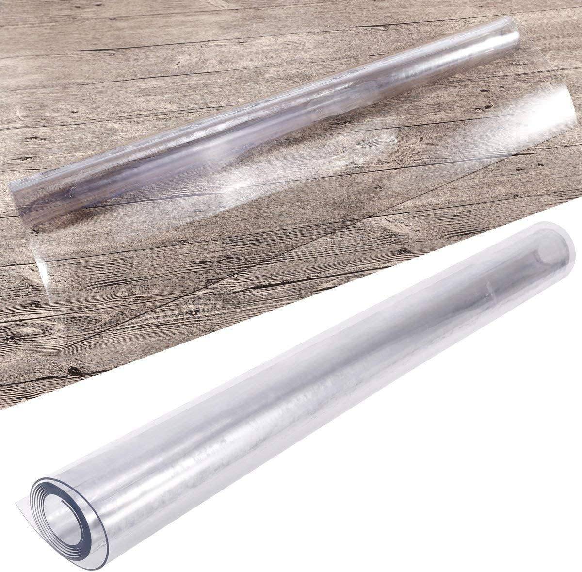 Tischfolie 1.7mm Tischdecke 60cm 150 cm Schutzfolie Tischschutz Tischmatte PVC transparent klar abwaschbar