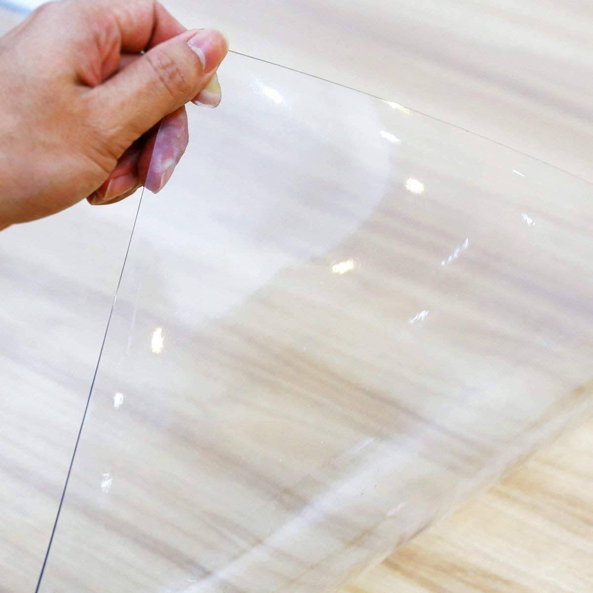 Tischfolie 1.7mm Tischdecke Schutzfolie Tischschutz Tischmatte PVC transparent klar abwaschbar 70cm 170 cm