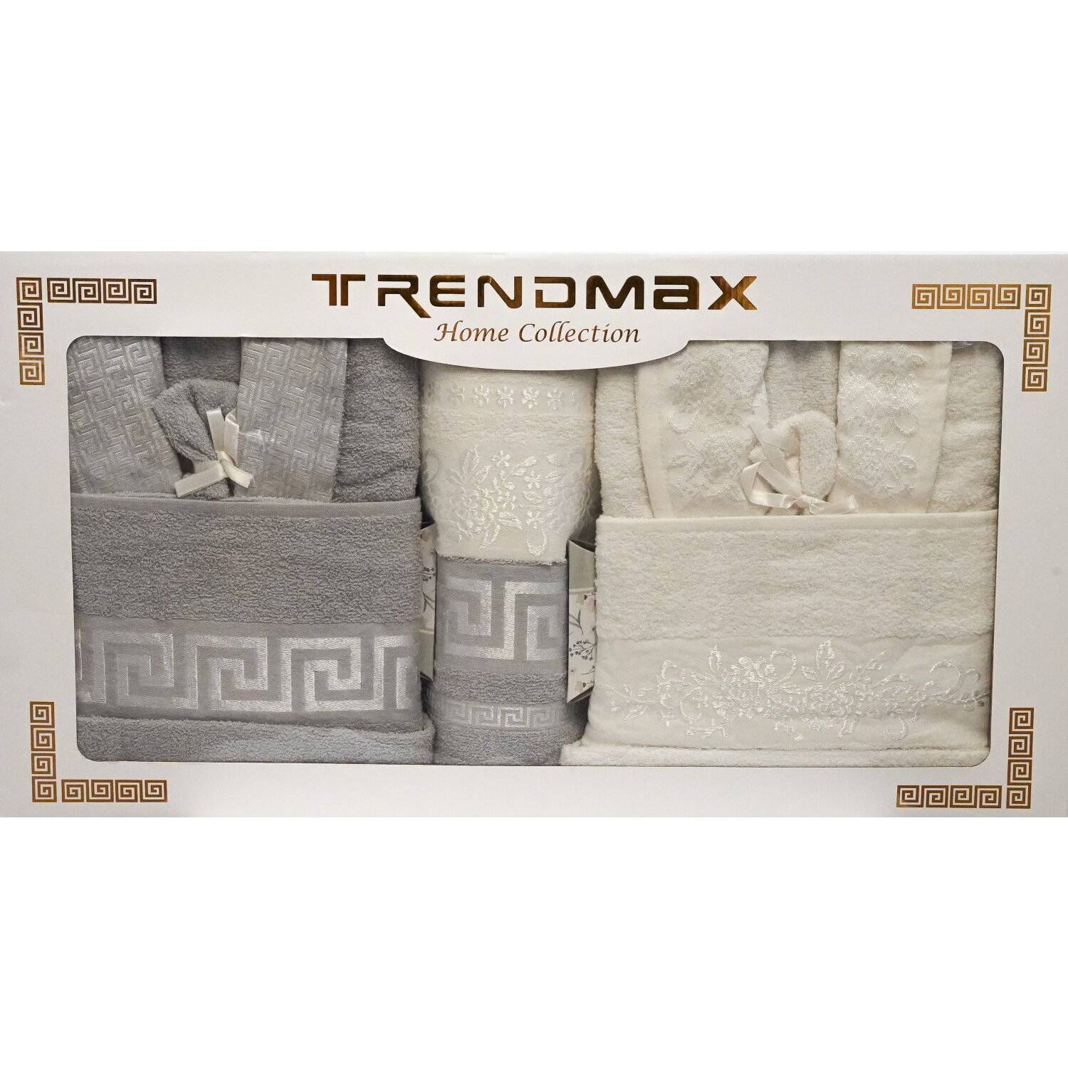 Bademantel Set 20tlg Bademantel Handtuch Waschlappen aus Baumwolle für Herren Motiv 2