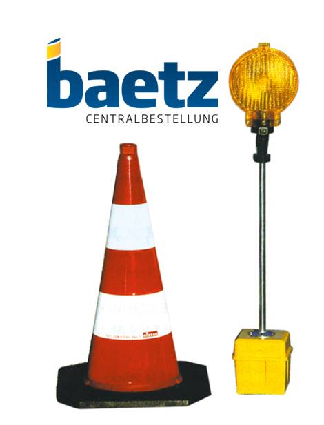 TL-geprüfte Leitkegelleuchte 200, LED Blitz, Typ 602-LK Ausführung: einseitig, gelb