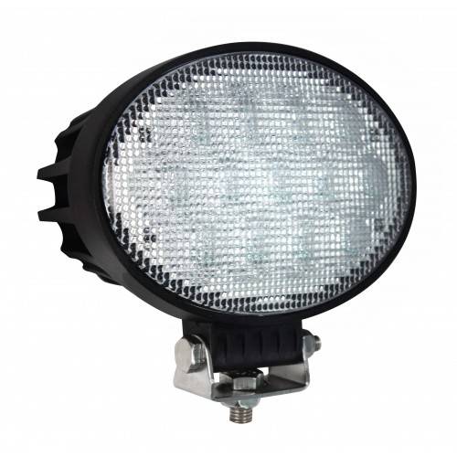 High Intensity Oval 65W Work Lamp w/ Black Housing - 12/24