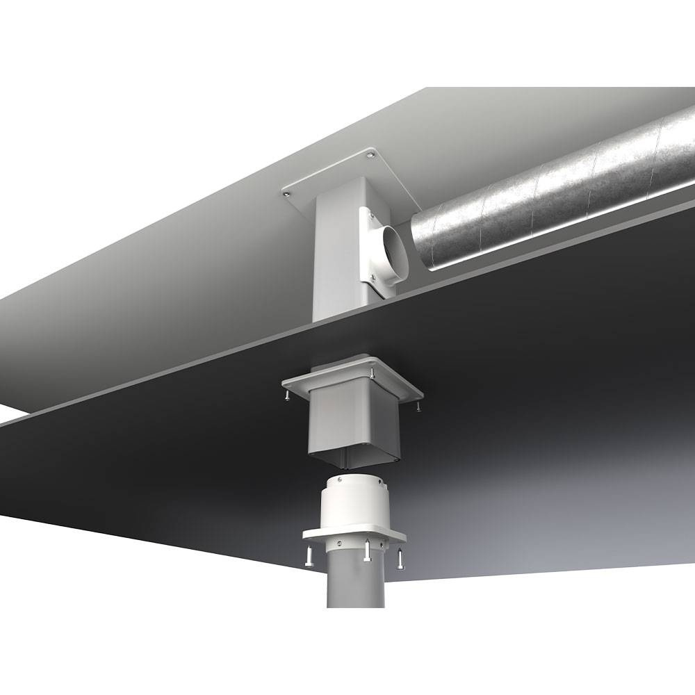 Deckenkonsole MTI 1500-125 EX - Länge 1250 mm - passend zu Arm-Ø 100 mm - für ME-Absaugarm - EX-Ausführung