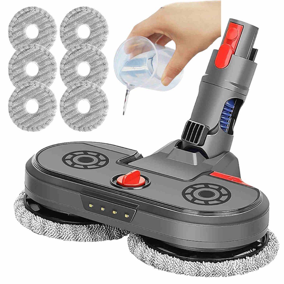 Elektrischer Wischaufsatz + Tank für Dyson V15 V11 V10 V8 V7 Staubsauger 6 Pads mit Becher