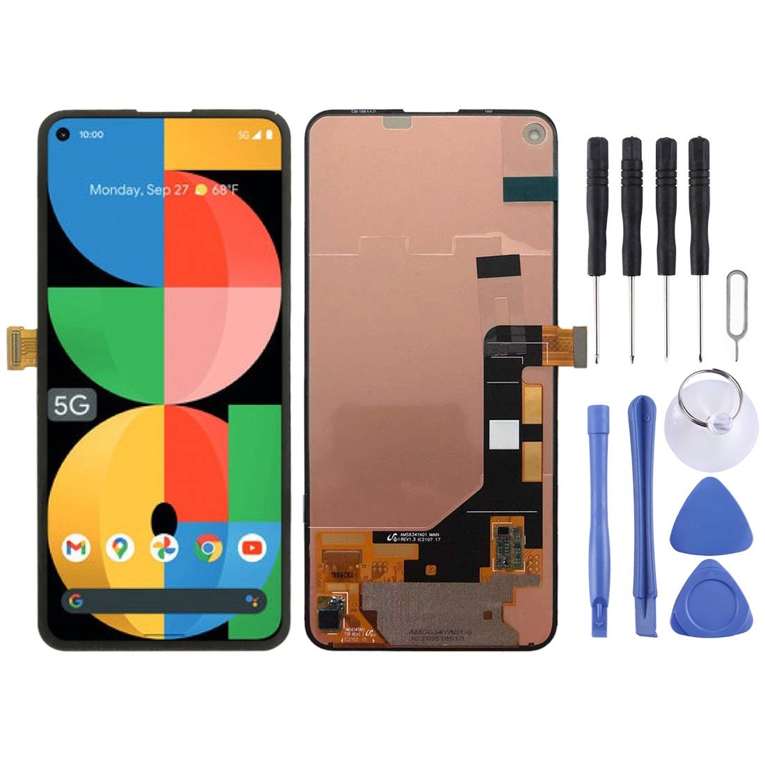 Für Google Pixel 5a 5G Display Full OLED HDR LCD ohne Rahmen Einheit Touch Reparatur Schwarz