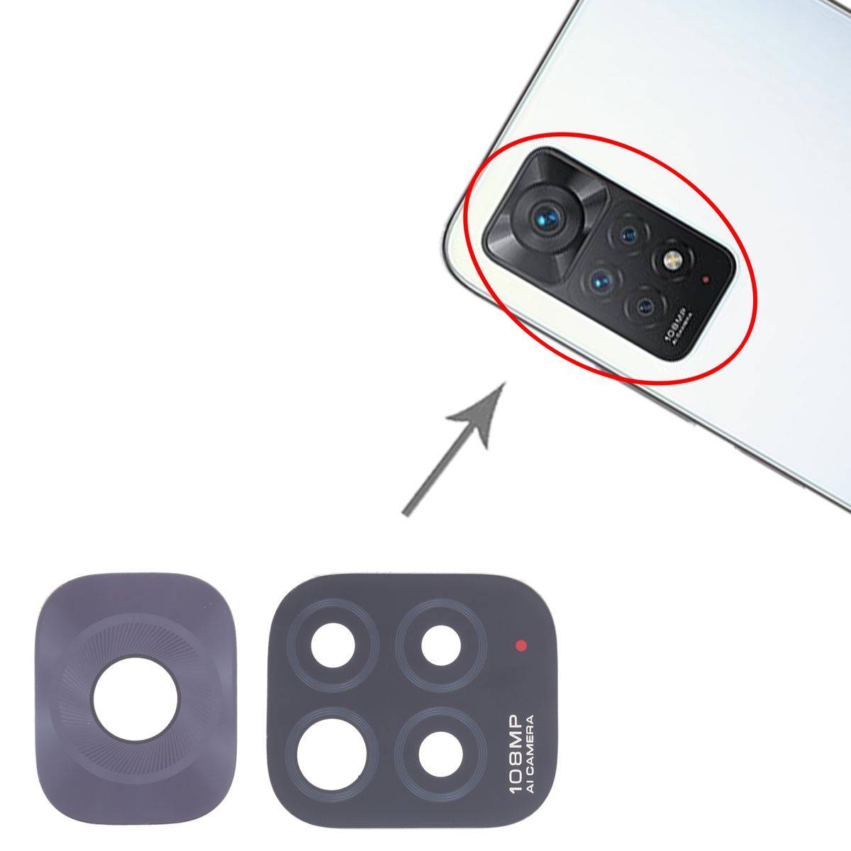 Back Rück Kamera Cam Linse für Xiaomi Redmi Note 11 Pro 5G Ersatzteil Reparatur Zubehör