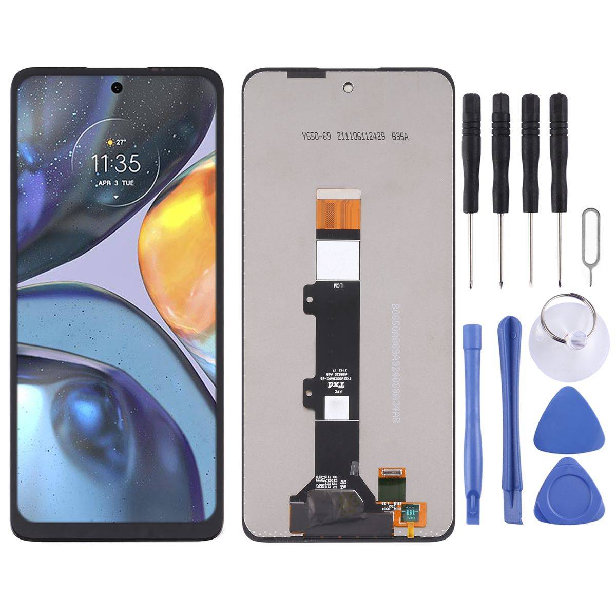 Für Motorola Moto G22 Display Full LCD ohne Rahmen Einheit Touch Reparatur Schwarz