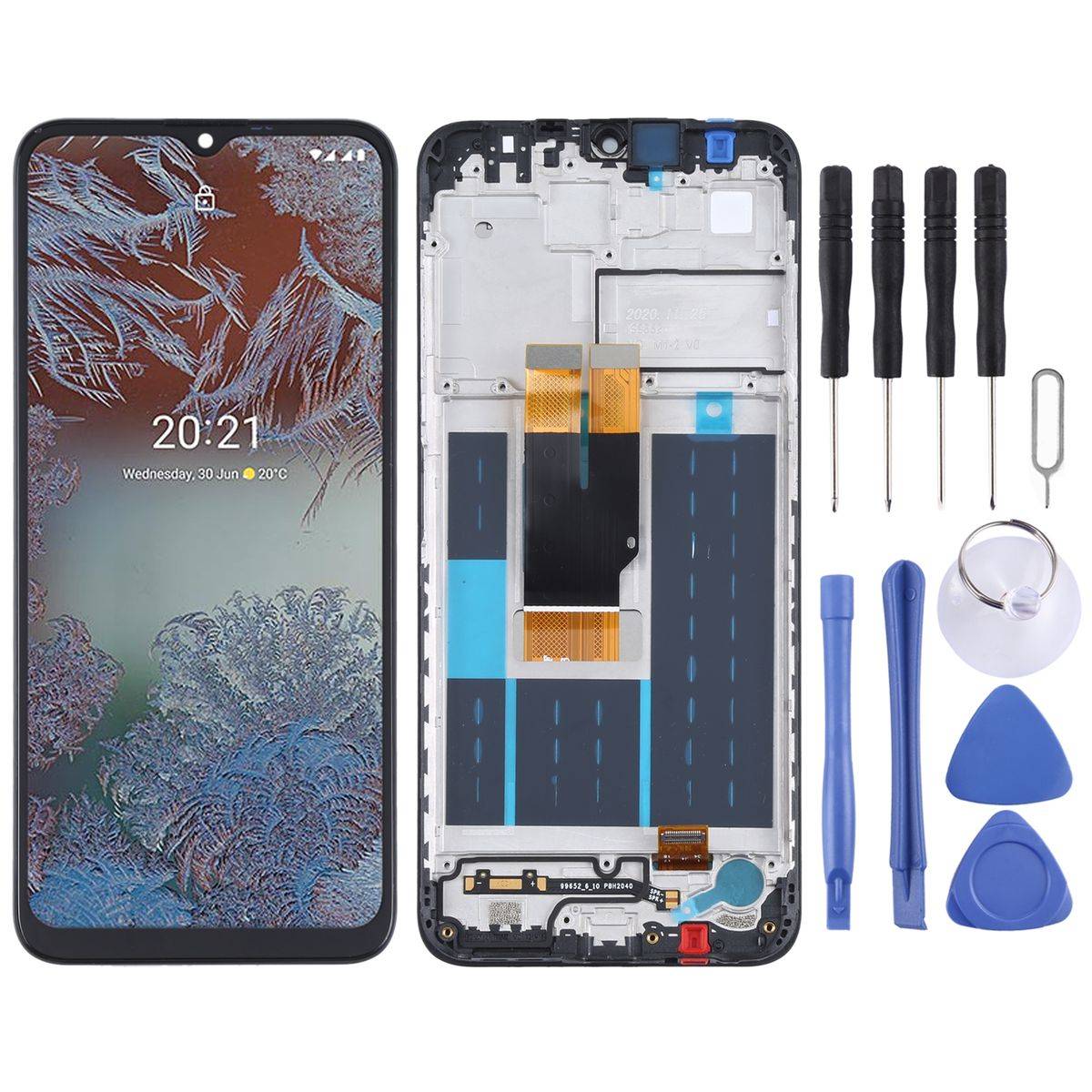 Für Nokia G10 / G20 Display Full OLED Display mit Rahmen Schwarz Ersatzteil Reparatur