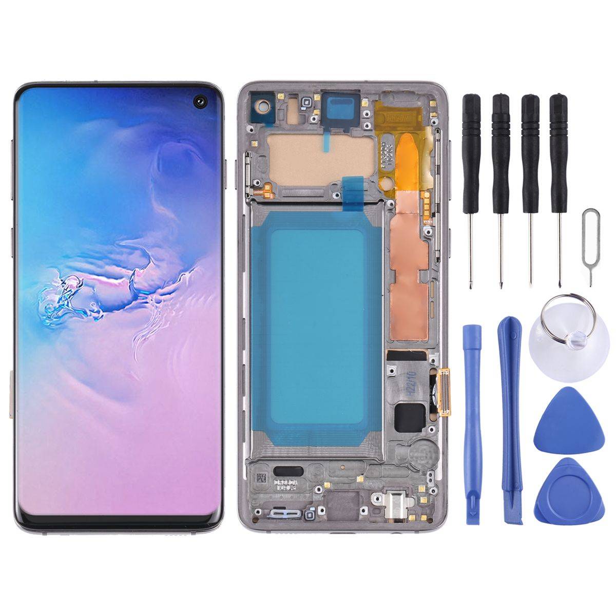 Für Samsung Galaxy S10 SM-G973 Display Full TFT LCD mit Rahmen Schwarz Einheit Touch Ersatzteil Reparatur (ohne Fingerprint)