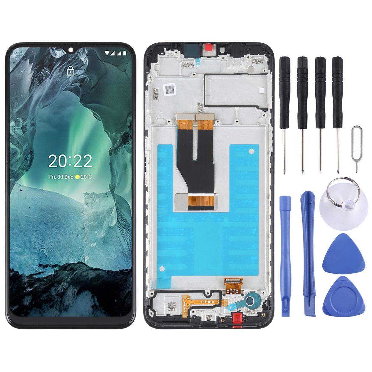 Für Nokia G11 / G21 Display Full LCD mit Rahmen Einheit Touch Ersatzteil Reparatur Schwarz