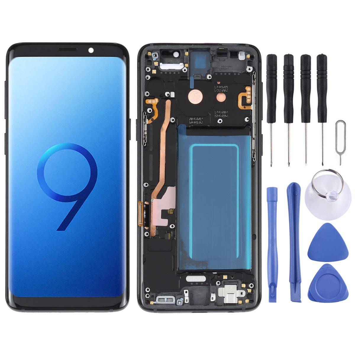 Für Samsung Galaxy S9 SM-G960 Display Full OLED LCD mit Rahmen Einheit Touch Ersatzteil Reparatur Schwarz