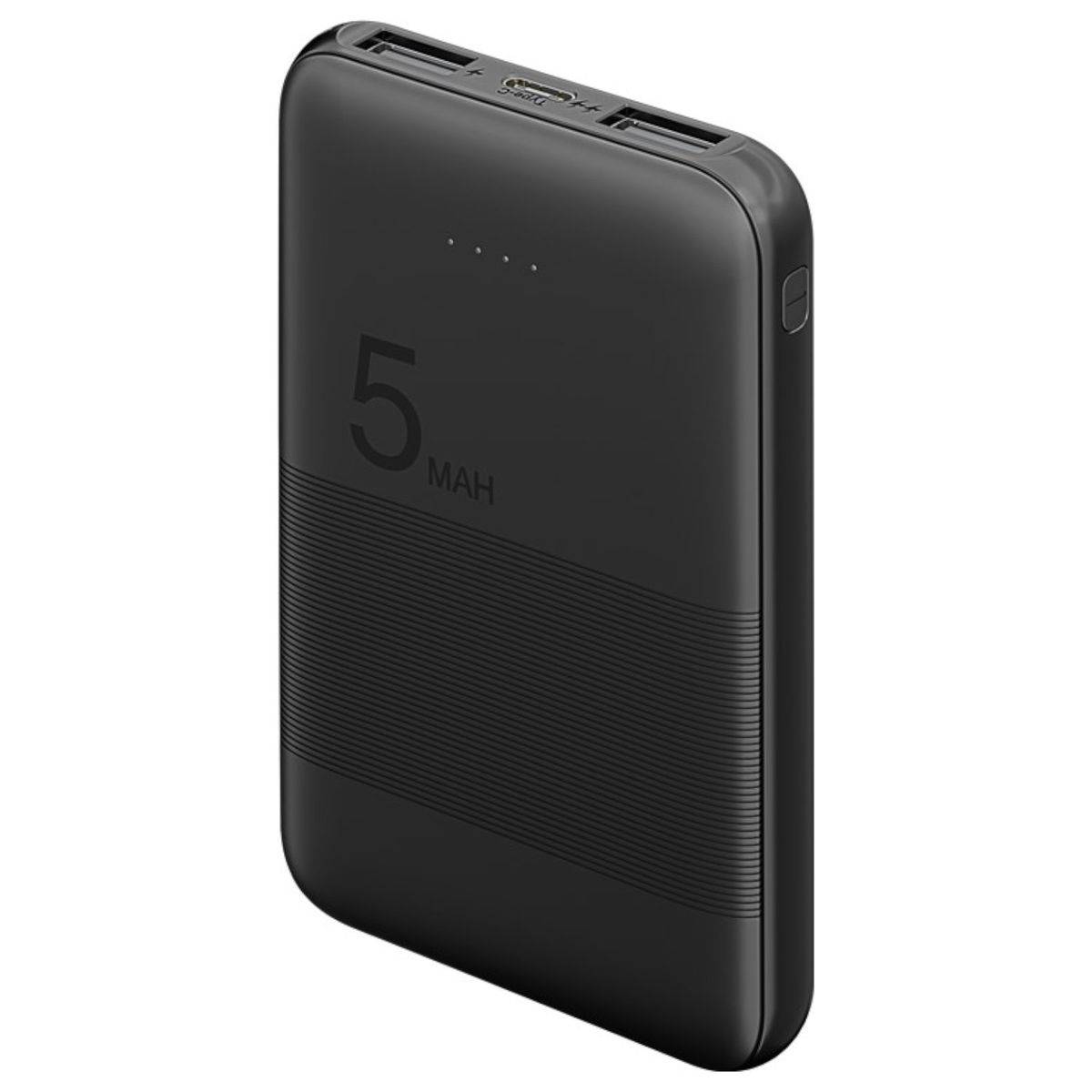 Goobay Portable Powerbank 5.000 mAh 2x USB 1x USB C Output 1x Micro USB Input