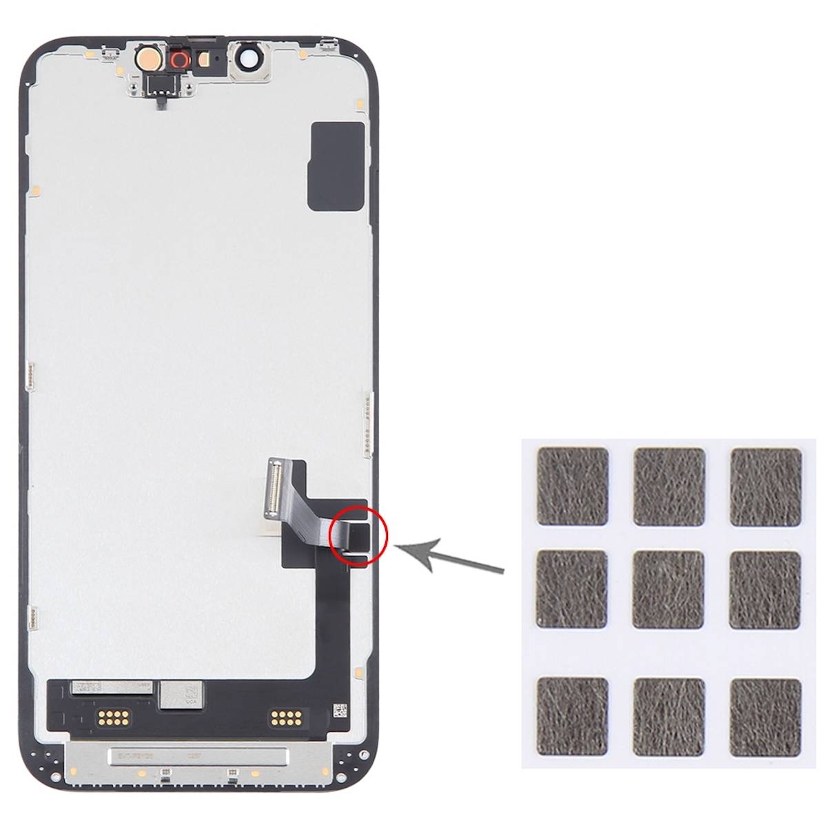 LCD Screen Welding Sticker für iPhone 14 /14 Plus Ersatzteil Reparatur