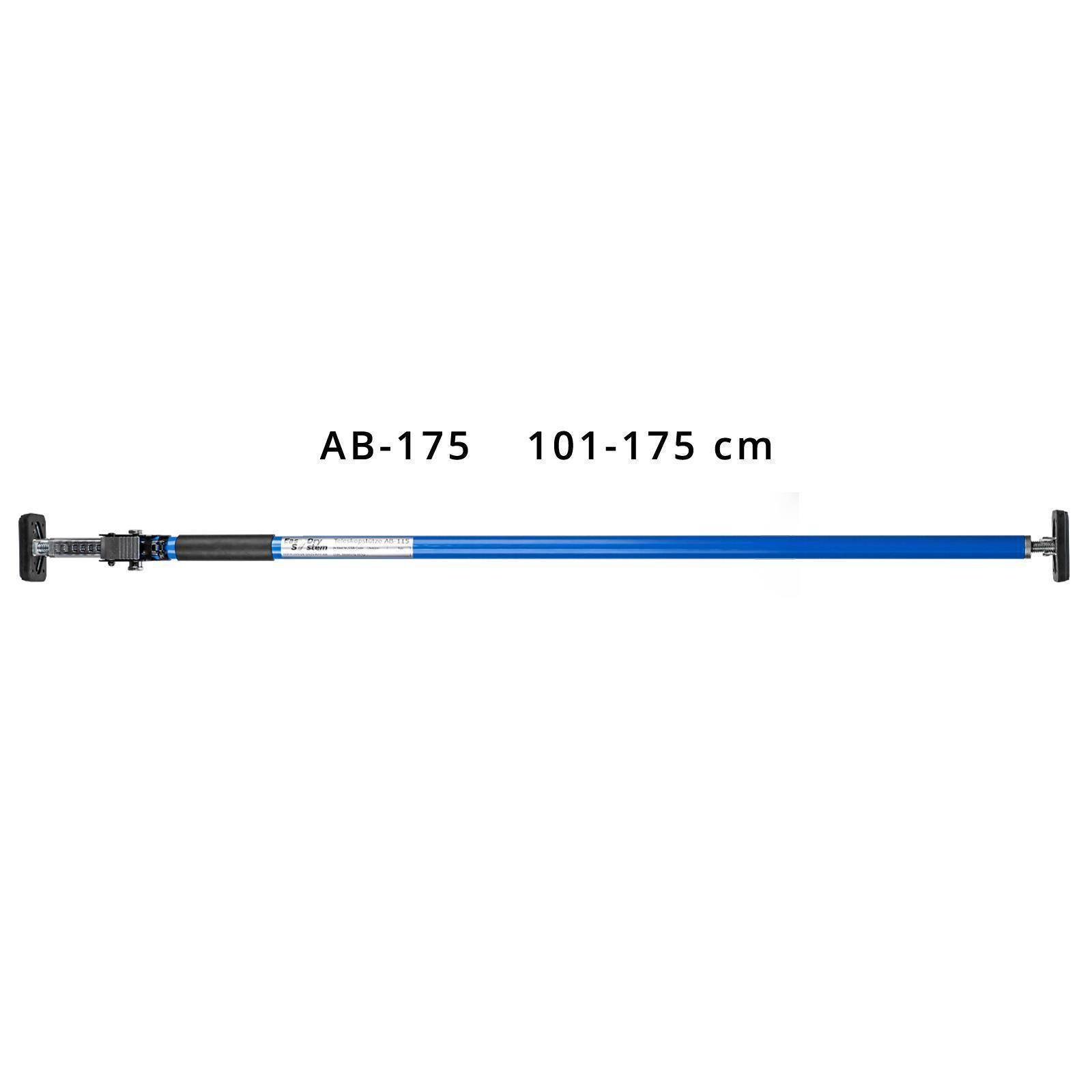 Set - Katzenschutznetz Schwarz (drahtverstärkt) 6x3 m + 2 Teleskopstützen Blau 101-175 cm