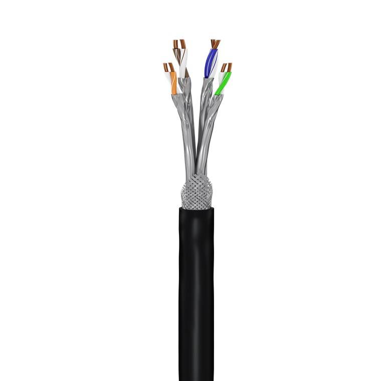 goobay CAT 7 Outdoor Netzwerkkabel S/FTP PiMF schwarz 100 m