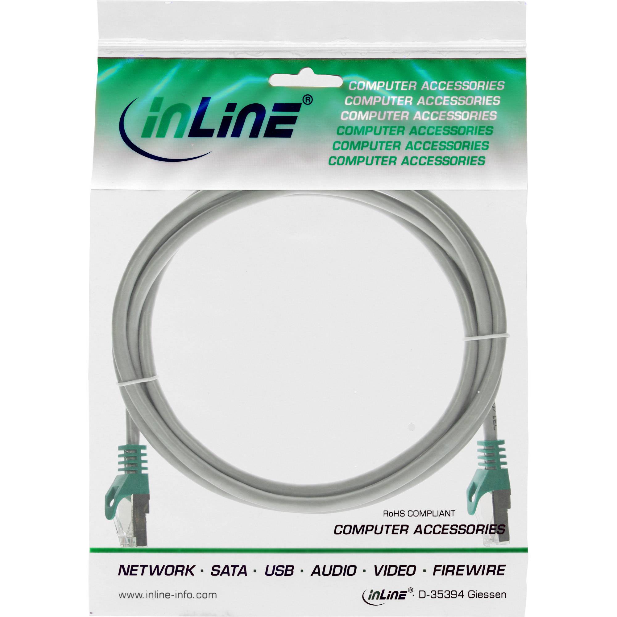 INLINE - Crossover Patchkabel - SF/UTP - Cat.5e - grau - 3m
