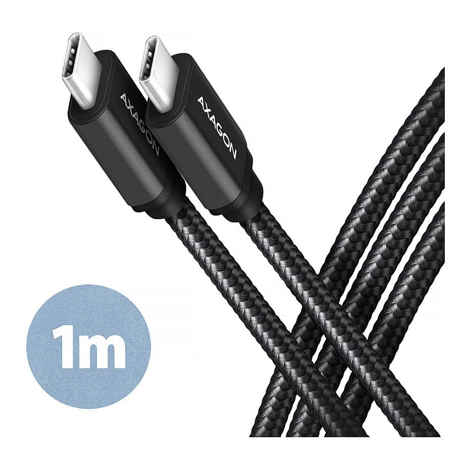 AXAGON BUCM3-CM10AB Kabel USB-C 3.2 Gen 1 auf 3.2 Gen 1, schwarz - 1m & Adapter