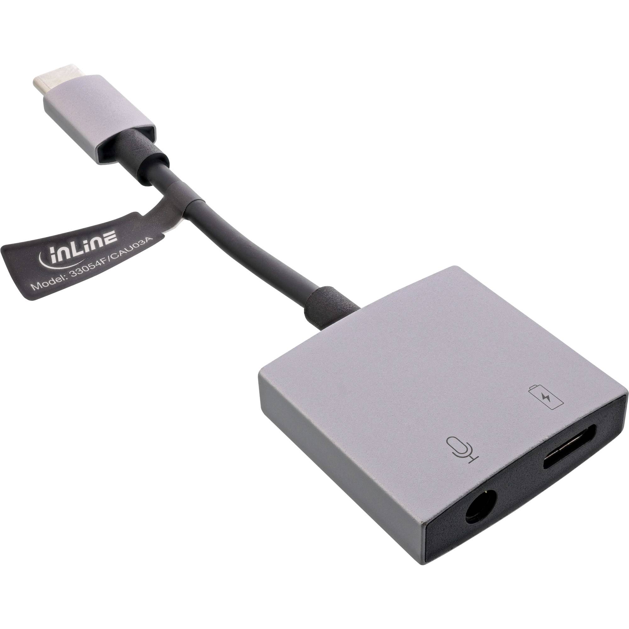 INLINE - USB-C Audio Adapterkabel - USB-C zu 3,5mm Buchse + PD 30W