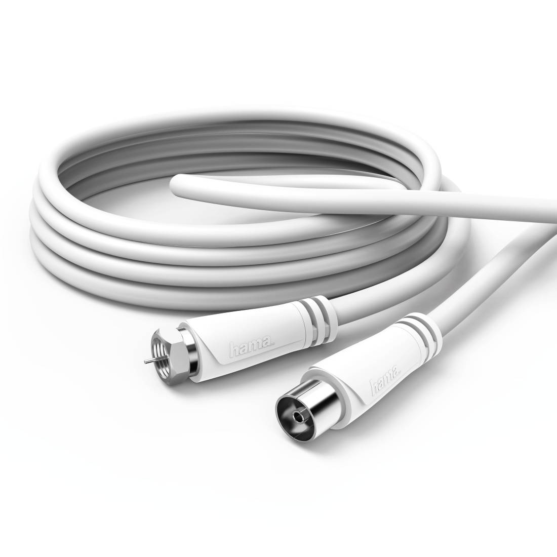 Hama 00179257 - 10 m - F-Typ - Koaxial - Weiß