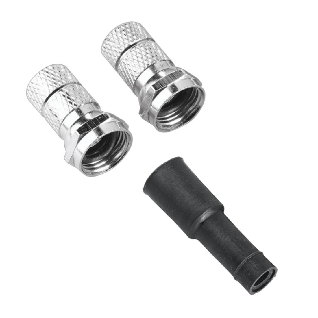 Hama Single LNB - F-Typ - F-Typ - Männlich - Schwarz - Metallisch - 3 Stück(e)