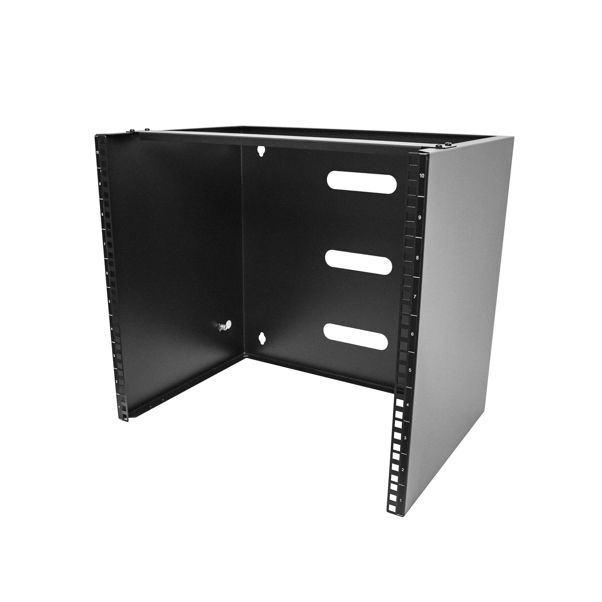 StarTech.com 10U Wall Mount Rack, 19" Wall Mount Network Rack, 14 inch Deep (Low
