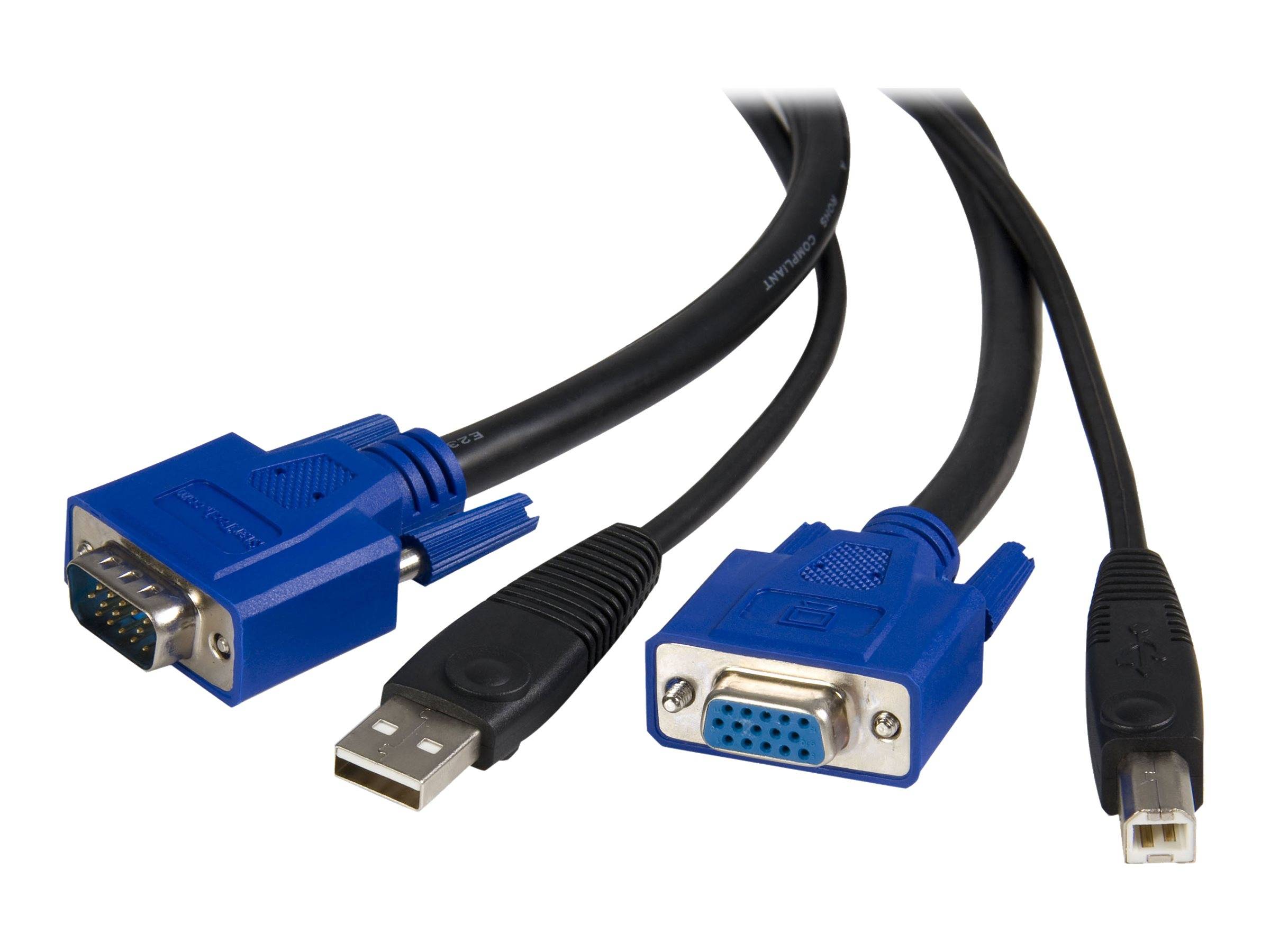 StarTech.com StarTech SVUSB2N1_10 Universal USB VGA KVM Kabel (3m, 2-in-1)Video-