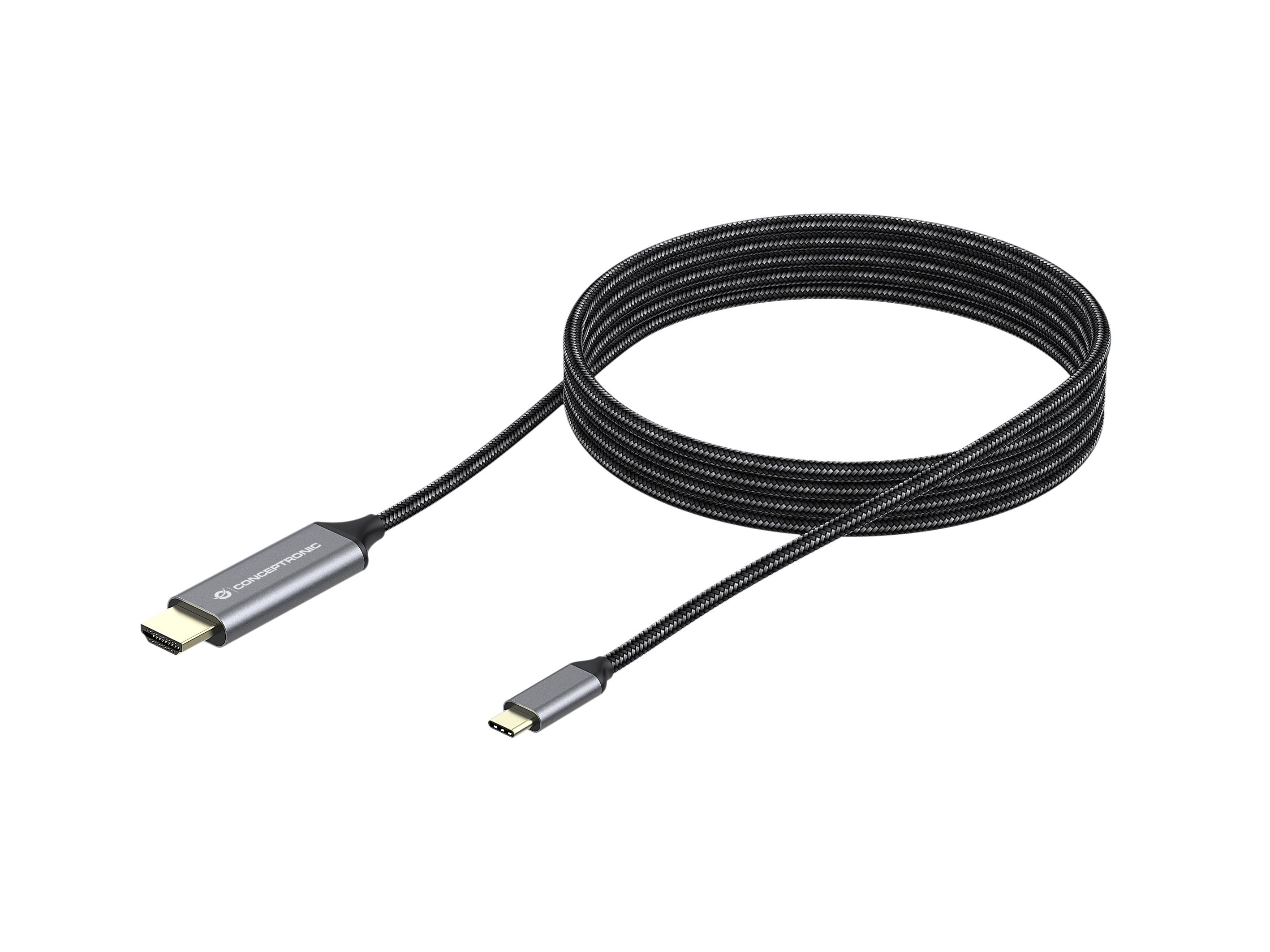 CONCEPTRONIC Adapter USB-C3.2->HDMI2.0 4K/60Hz 2.00m gr