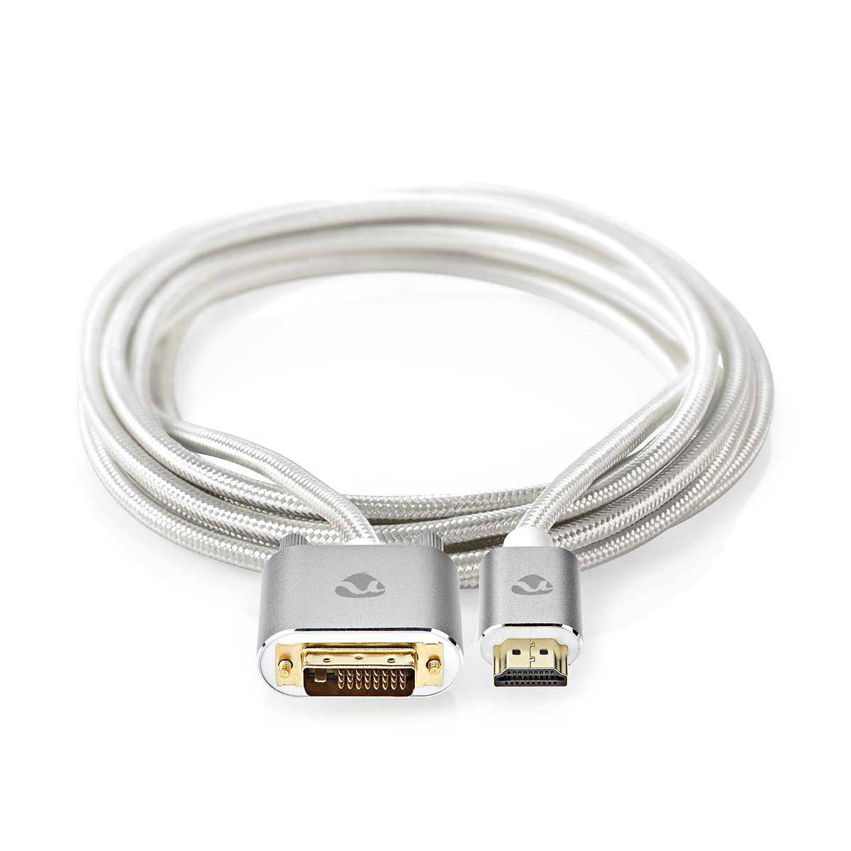 Nedis CCTB34800AL20 - 1 m - HDMI Typ A (Standard) - DVI-D - Männlich - Männlich - Gerade
