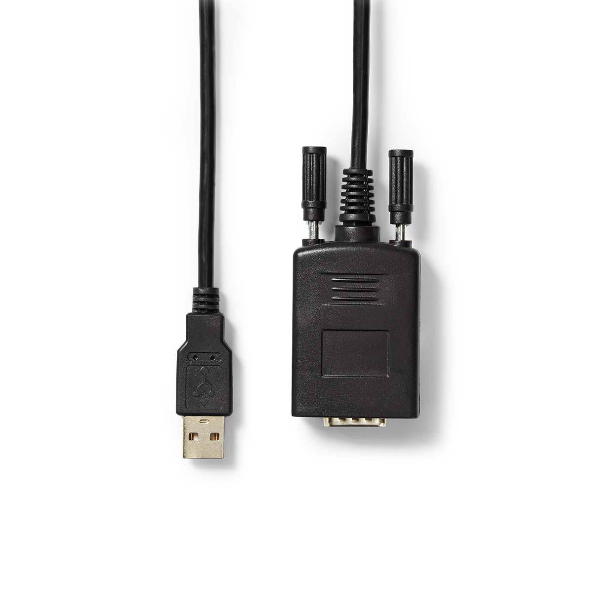 Nedis CCGW60852BK09 - Schwarz - 0,9 m - USB-A - RS232 - Männlich - Weiblich