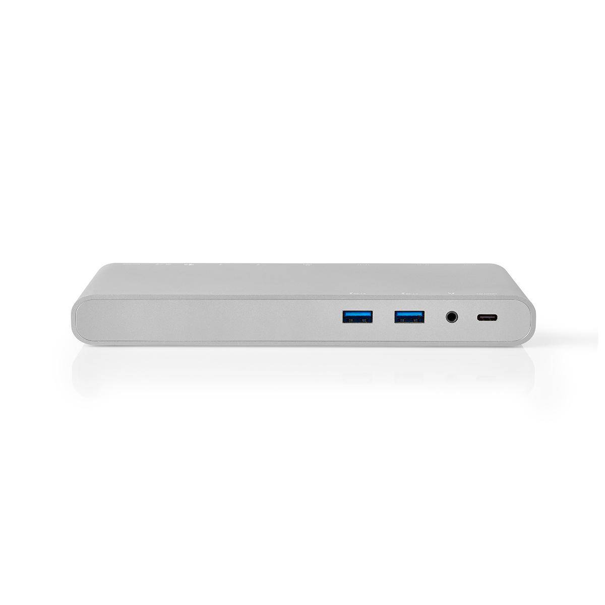 Nedis CCTB64991AL02 - USB 3.2 Gen 1 (3.1 Gen 1) Type-C - 3.5mm - DisplayPort - HDMI - RJ-45 - USB 3.2 Gen 1 (3.1 Gen 1) Type-A - USB 3.2 Gen 1 (3.1