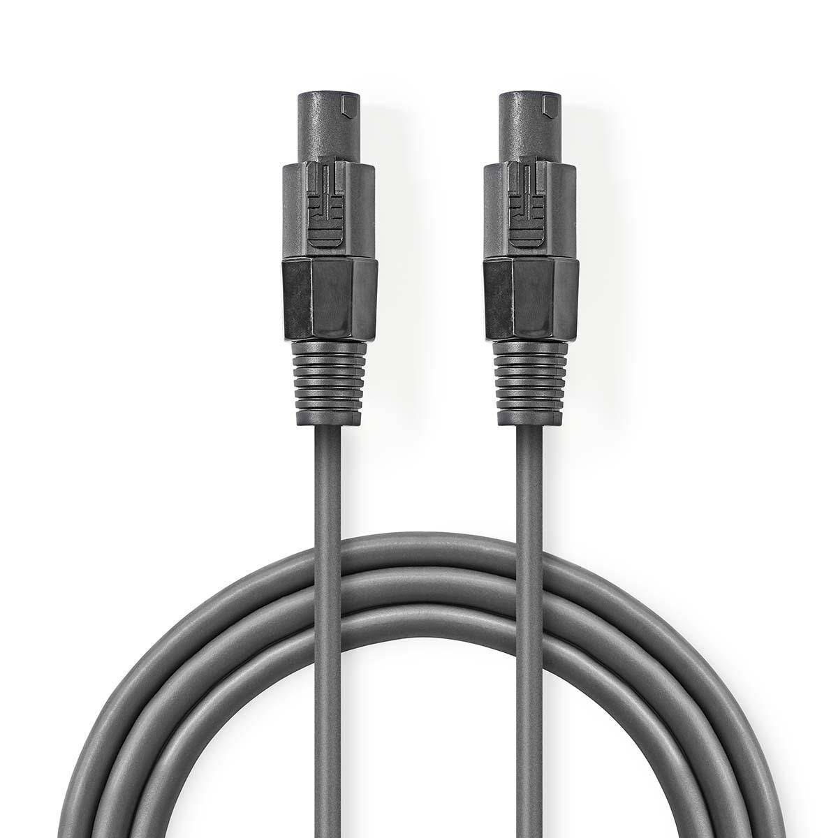 Nedis Speaker-Kabel 48 x 0.20 mm Koper 5.00 m Rond PVC Donkergrijs Kartonnen - Kabel - Lautsprecher