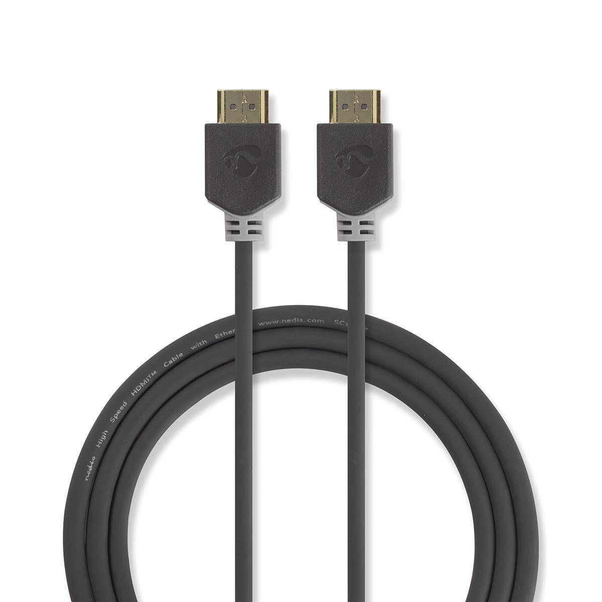 Nedis CVBW34000AT100 - 10 m - HDMI Typ A (Standard) - HDMI Typ A (Standard) - 3D - Anthrazit