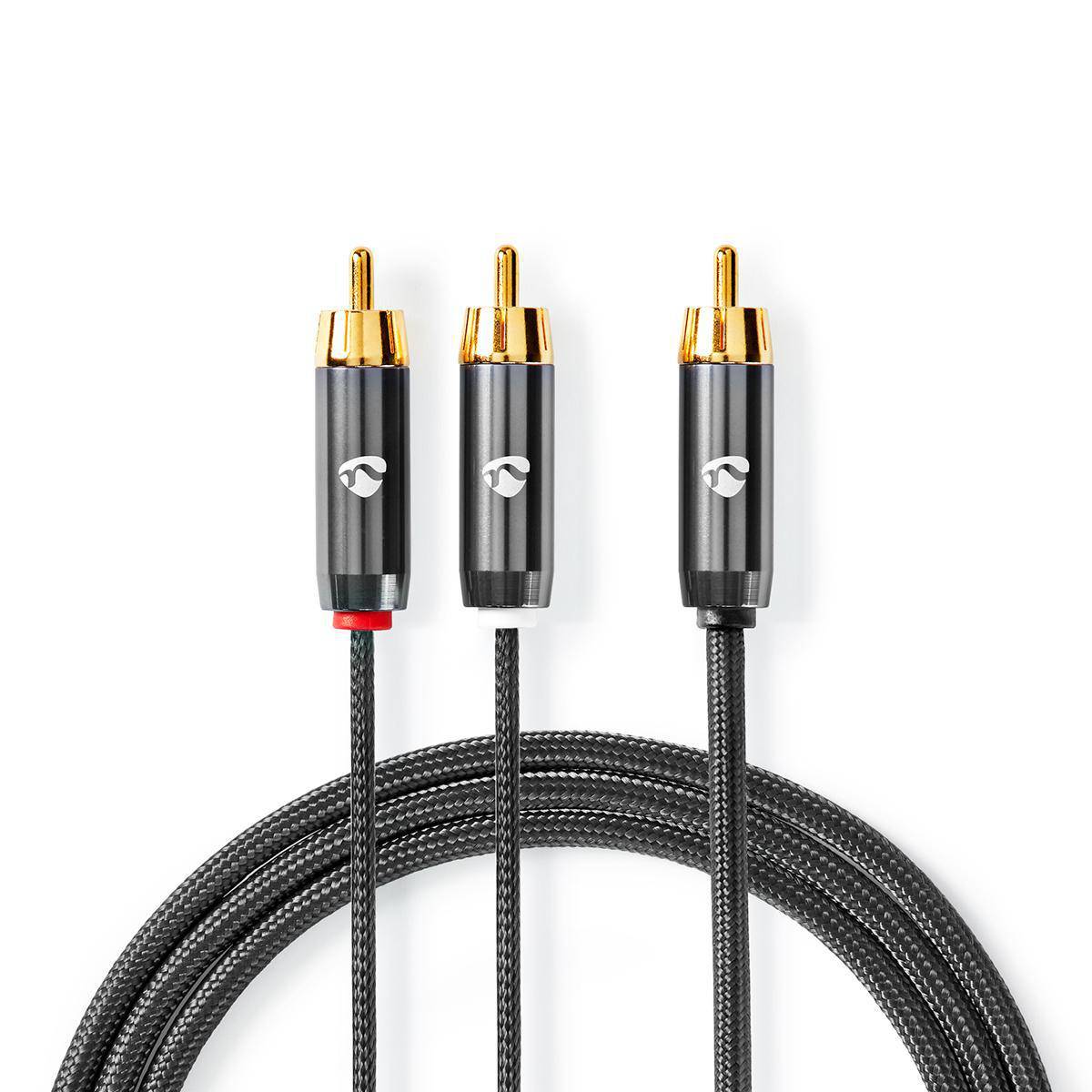 Nedis CATB24000GY30 - RCA - Männlich - 2 x RCA - Männlich - 3 m - Grau