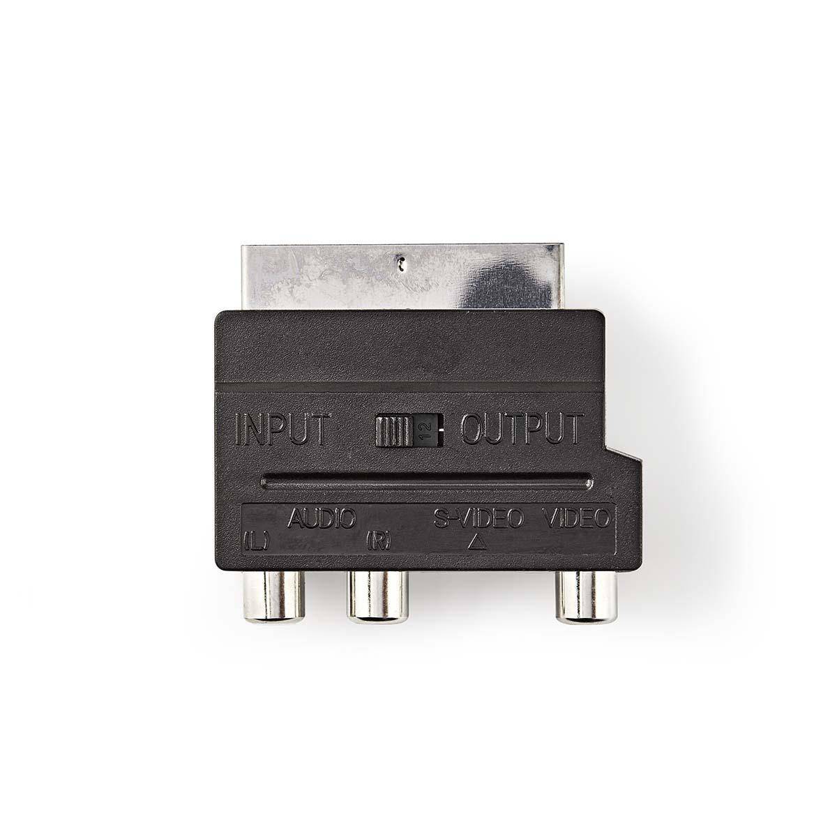 Nedis SCART-Adapter| SCART Stecker| S-Video Female 3x Cinch Buchse| Vernickelt| - Adapter - Video/Analog