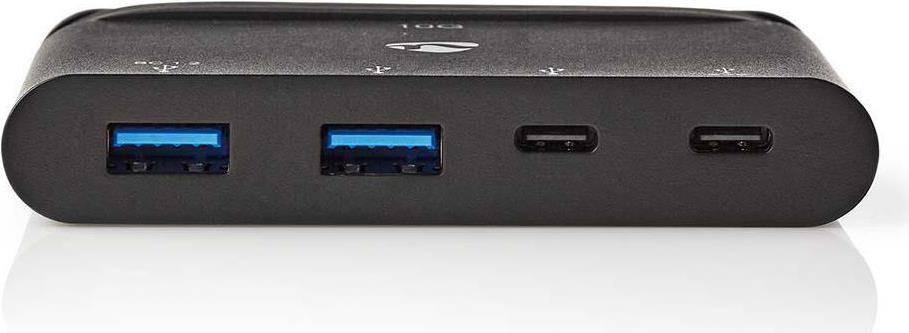 Nedis USB-Adapter USB 3.2 USB Type-C™ 2x USB Type-A / 2x USB Type-C™, Schwarz2x